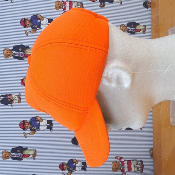 Vintage Big Buck Deer stitched thick foam orange & brown hunting snapback hat - Picture 2 of 7